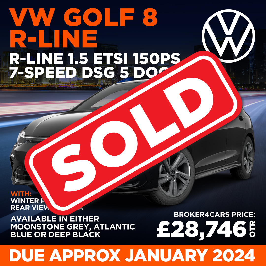 VW Golf 8 R-Line 1.5 eTSI 150PS 7-speed DSG 5 Door. Sold